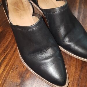 Madewell The Brady Low-Cut Booties in black leather Sz 7.5